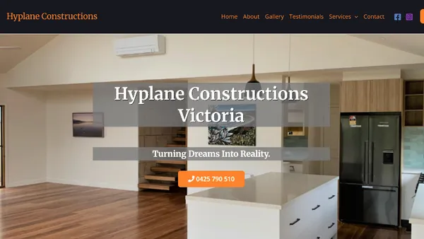 Hyplane Constructions website screenshot