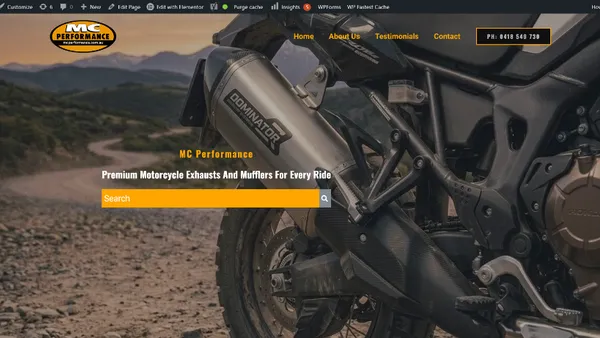 McPerformance website screenshot